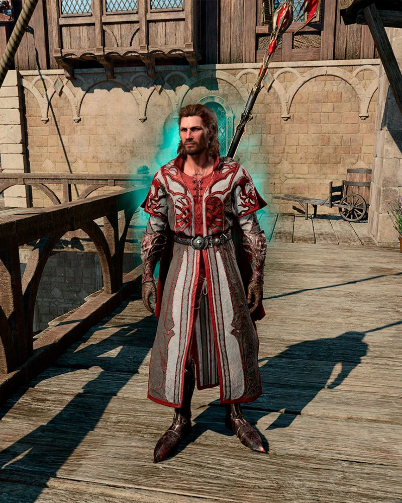 Грешный красный на костяном белом