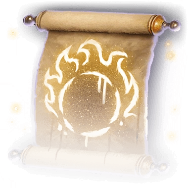 Scroll of Flaming Sphere Faded