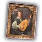 Портрет скучающей девы (играющей на лютне) иконка
