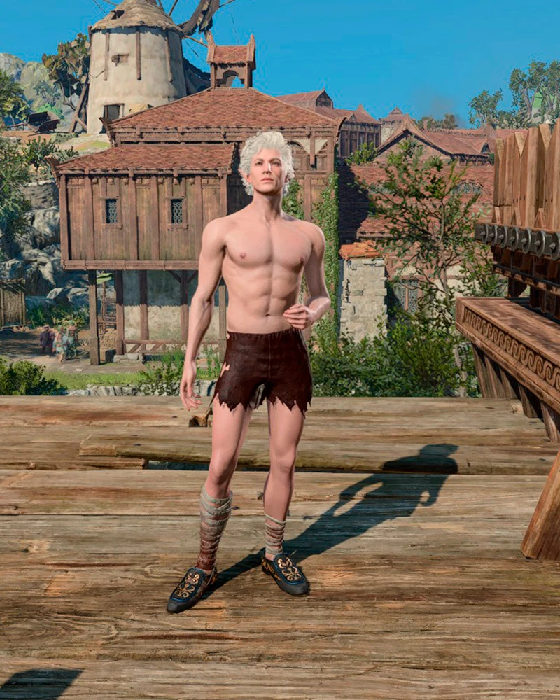 Поношенная охристая одежда