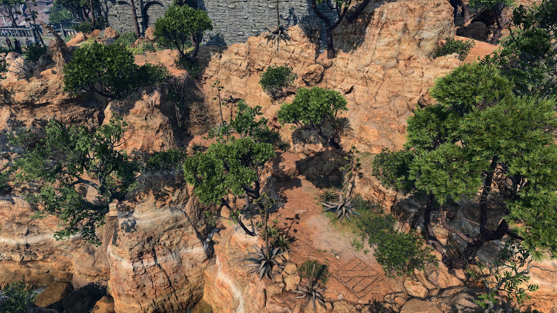 Вид на деревянный люк справа