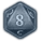 Иконка Кубик 1d8 молния
