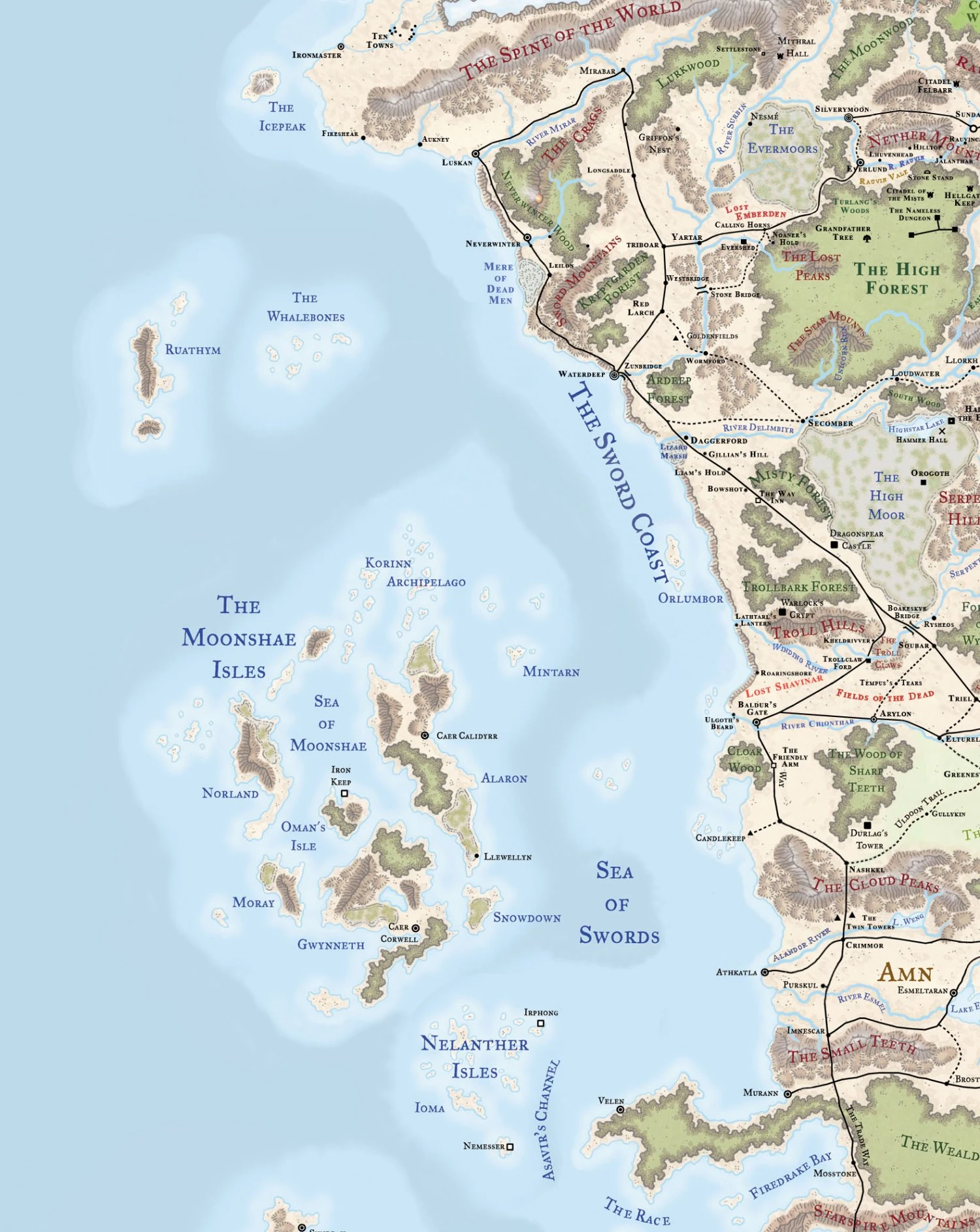 Карта Побережья Мечей