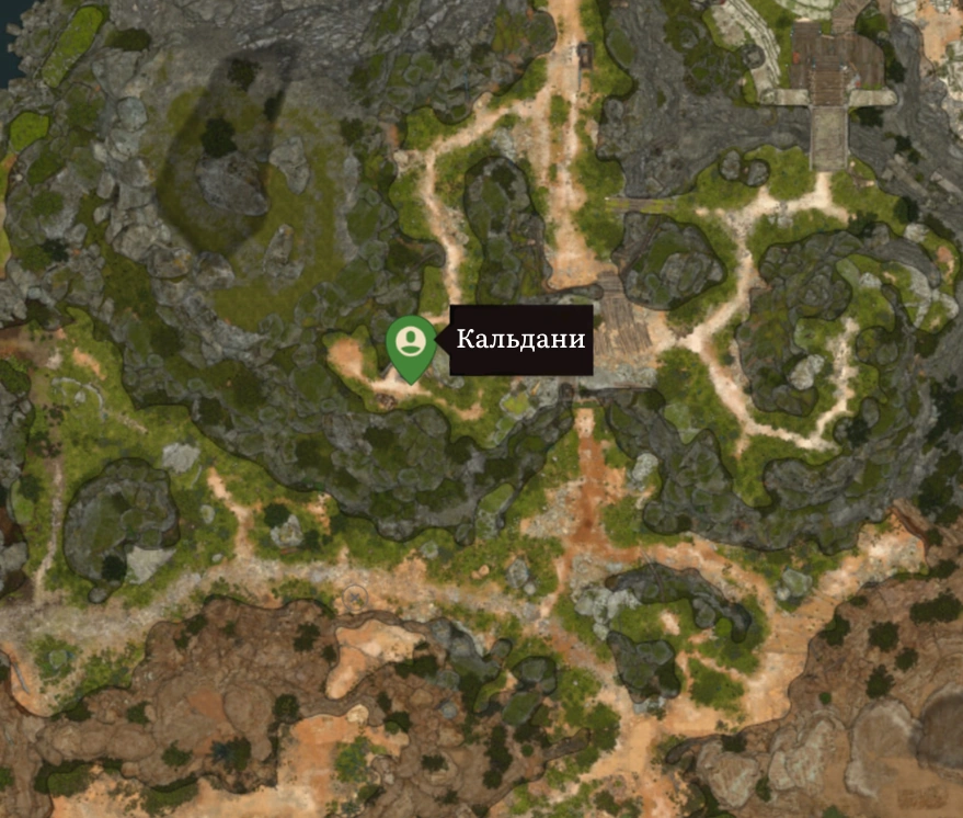 Местоположение Кальдани на карте