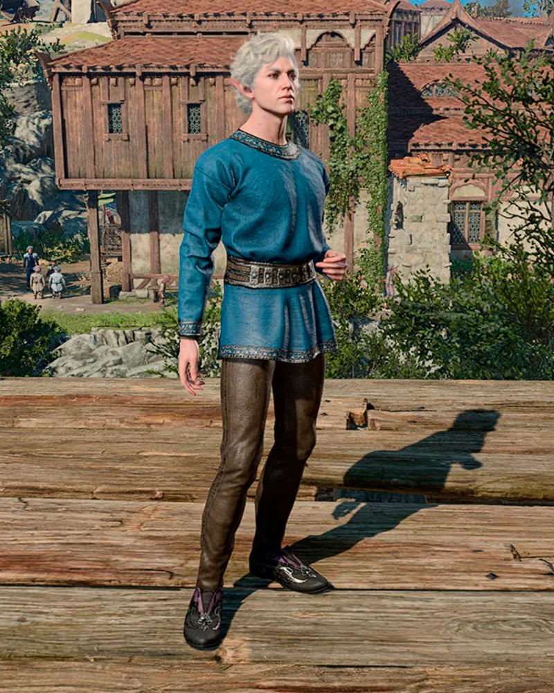 Уютная синяя рубашка