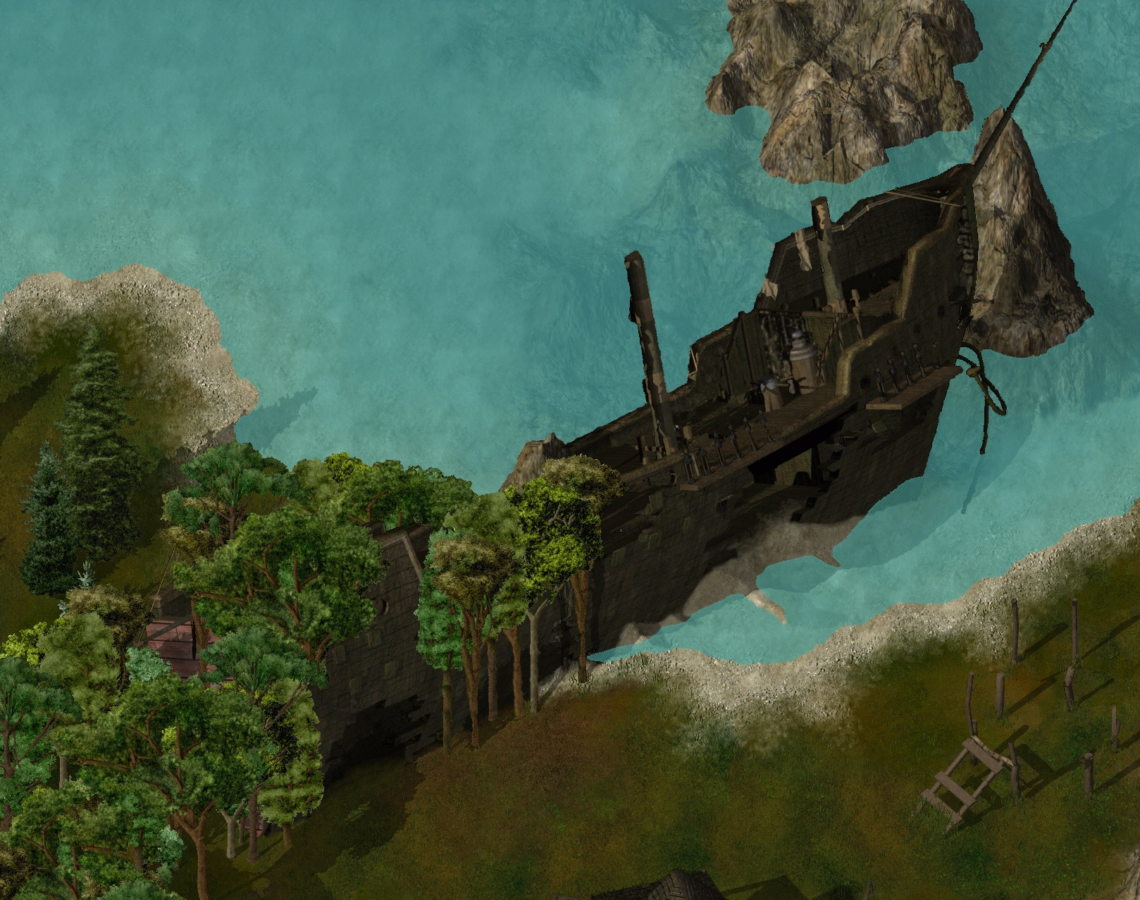 Корабль Балдурана в игре Baldur's Gate