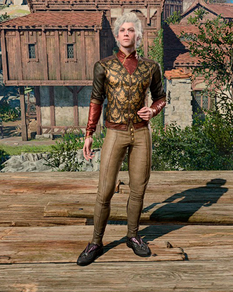 Торжественный наряд с золотыми медальонами