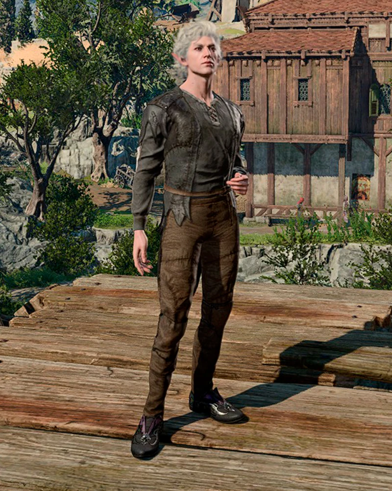 Темный деревенский наряд