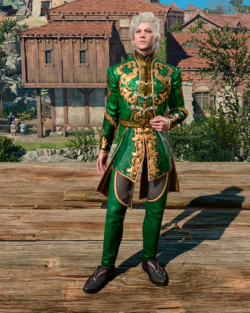 Выдающийся изумрудный наряд