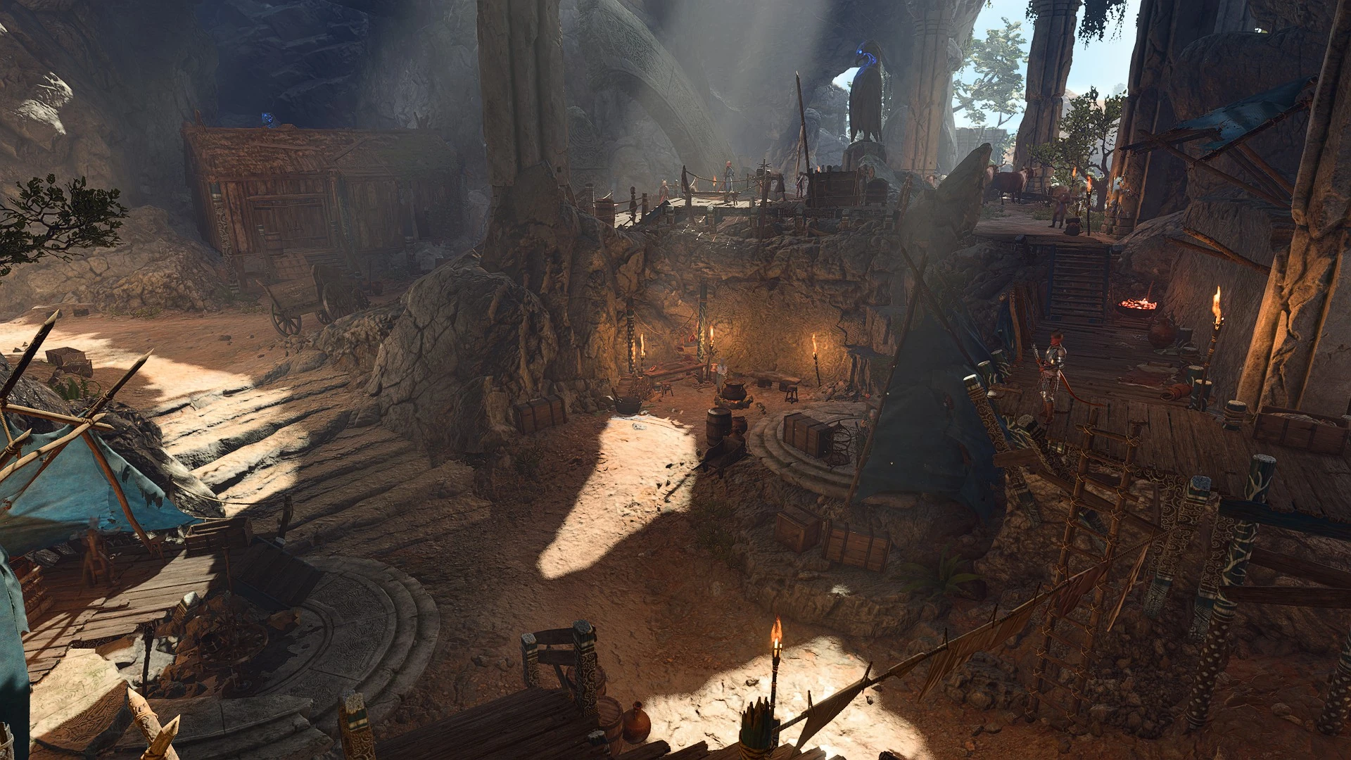 Вид на деревянный склад (слева)