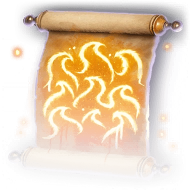 Scroll of Wall of Fire Faded