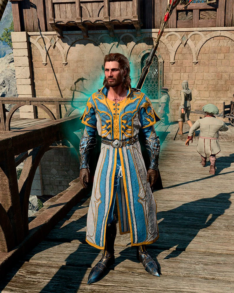 Голубая с золотом краска