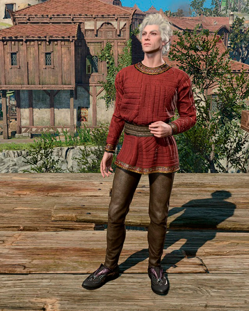 Удобная красная рубашка