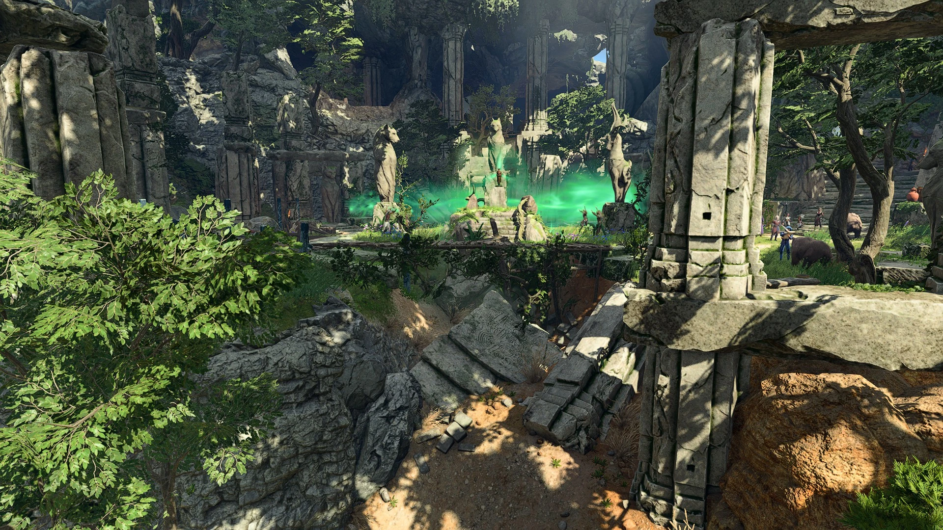 Вид на Священный пруд