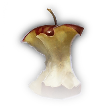 Недоеденное яблоко