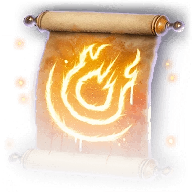Scroll of Fireball Faded