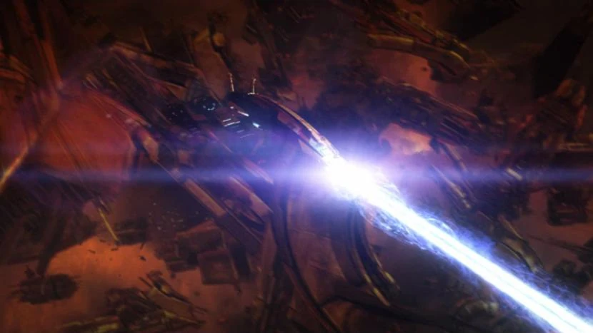 Орудие "Таникс" в действии