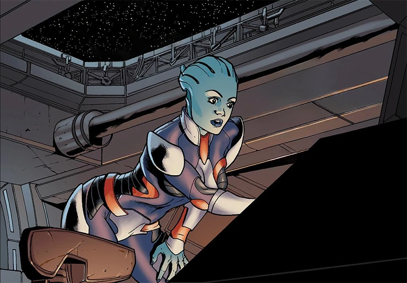 Лиара сажает транспорт на «Омегу»