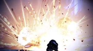 Взрыв «Мако» у луча в Extended Cut