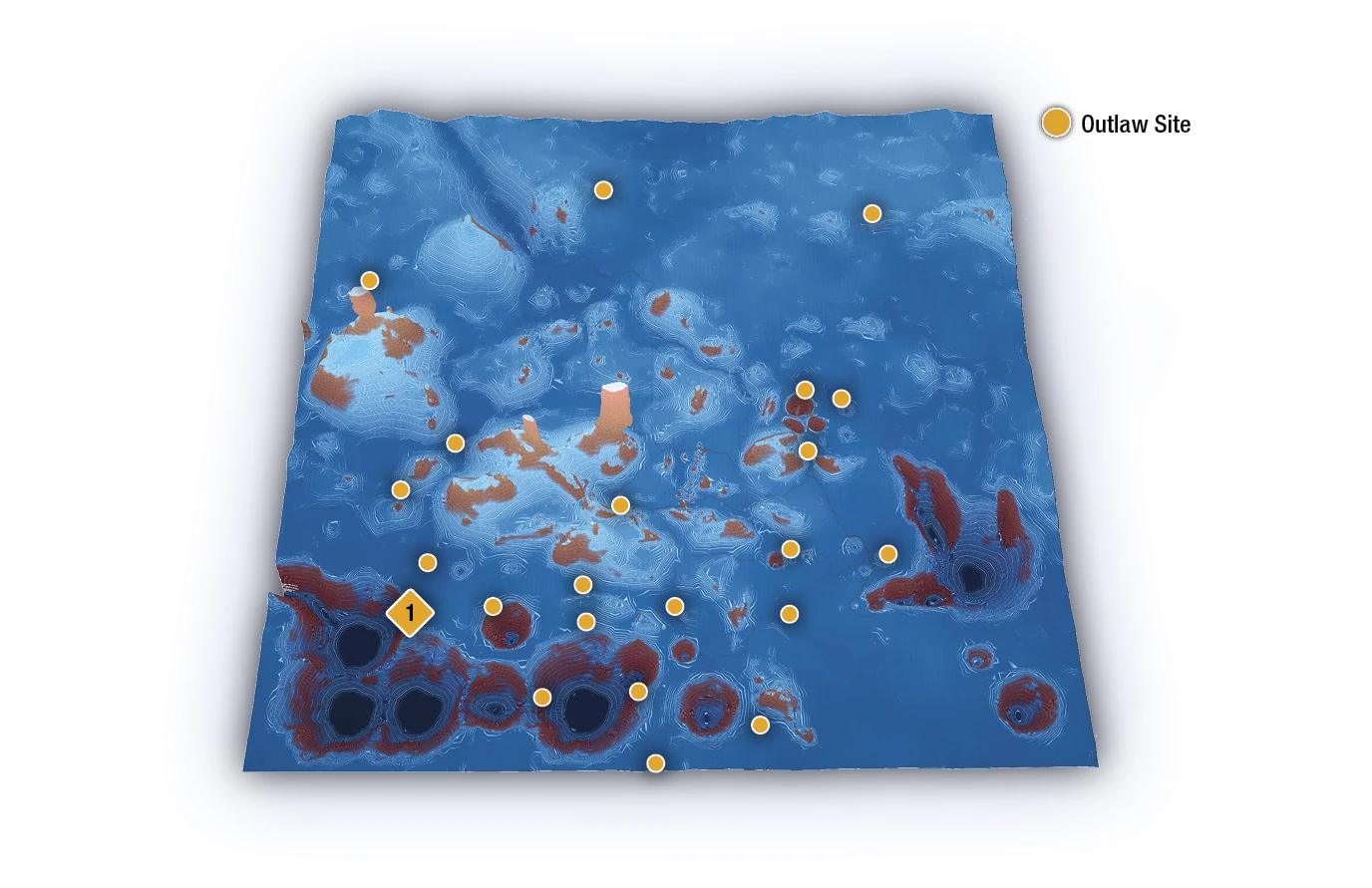 Под цифрой "1" находится конечная точка задания