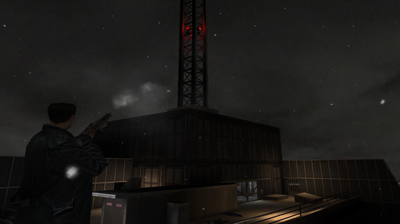 Макс сбивает антенну