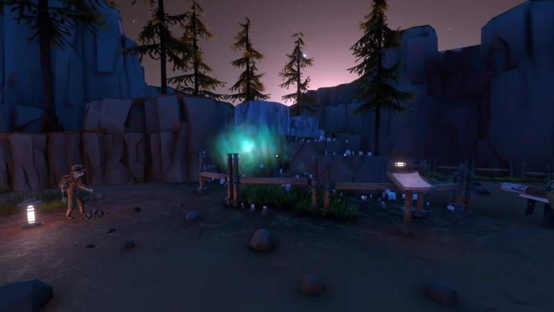 Отгороженная призрачная материя в момент попадания в неё камнем.