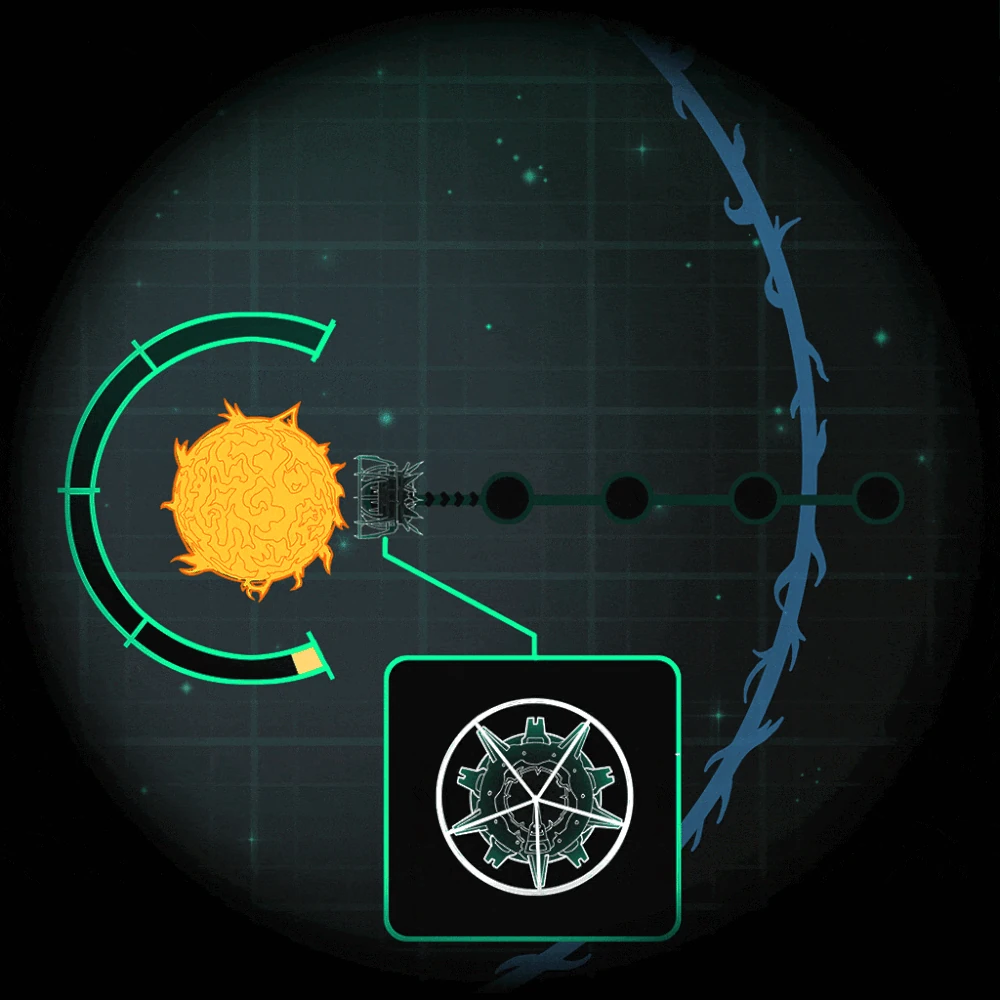 Диаграмма, показывающая движение Незнакомца за пределы досягаемости сверхновой