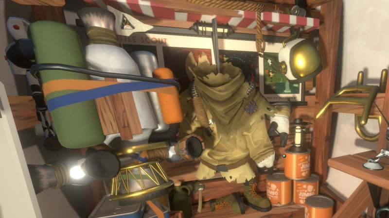 Фрагменты скафандра на их месте в корабле