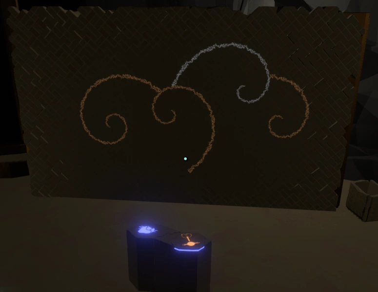 Проекционный камень в отверстии для активации Проекционной стены