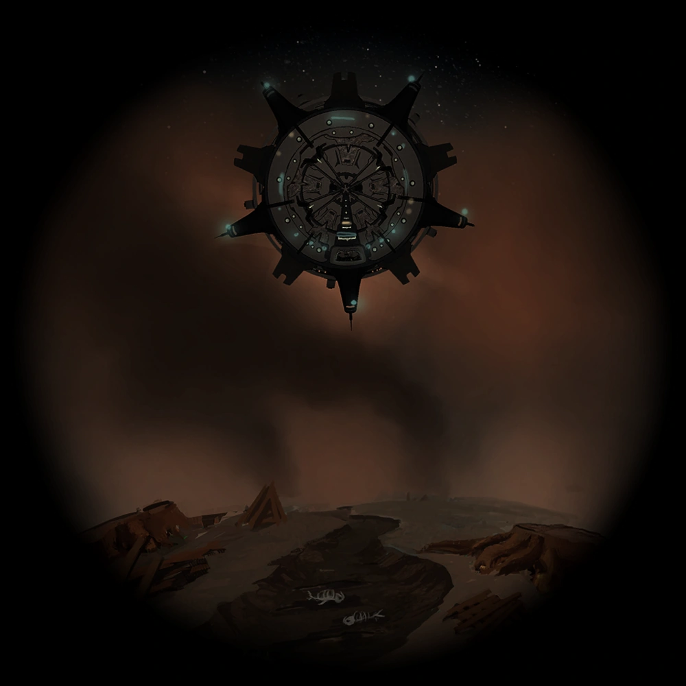 Опустошенная луна после постройки Незнакомца