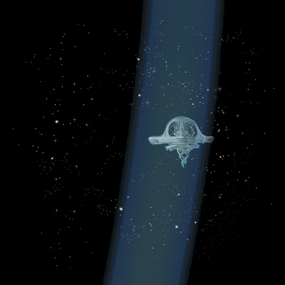 Звездолет получает сигнал Ока