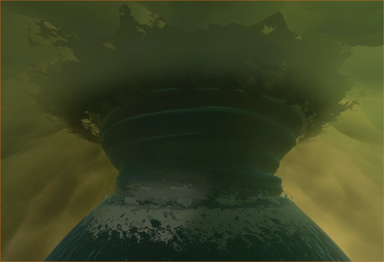 Огромный вихрь вокруг Острова Башни.