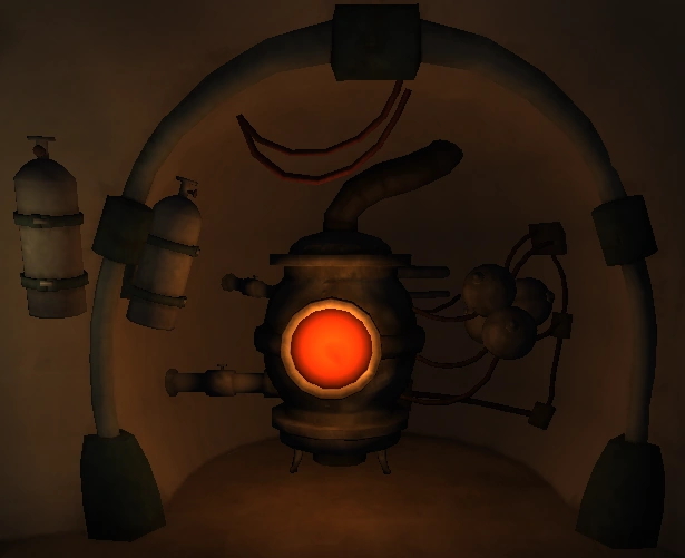 Преобразователь энергии внутри корабля.