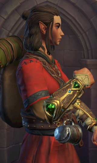 На персонаже