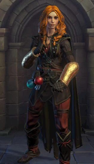 На персонаже