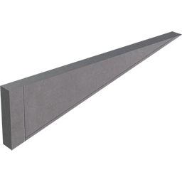 Перевёрнутая бетонная стена пандуса 2 м