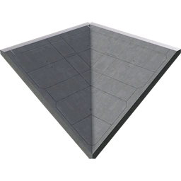 Бетонная наклонная вогнутая стена 4 м