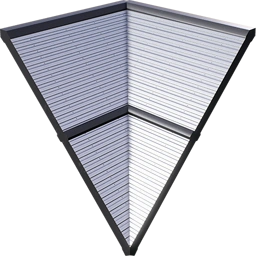 Стальная наклонная вогнутая стена 8 м