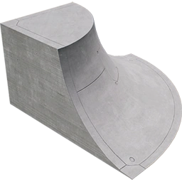 Бетонная четверть трубы (внешний угол)