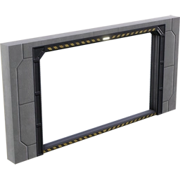 Бетонная стена с проёмом для ворот