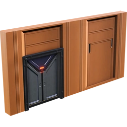 Стена с дверью сбоку