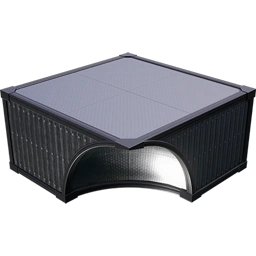 Четверть трубы из рифлёного металла (перевёрнутая, внутренний угол)