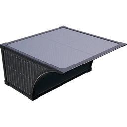 Четверть трубы из рифлёного металла (перевёрнутая)