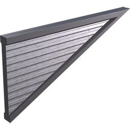 Перевёрнутая стальная стена пандуса 4 м