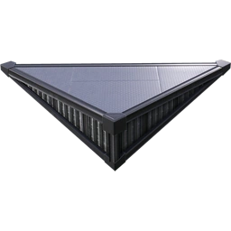 Перевёрнутый верхний угол из рифлёного металла 2 м