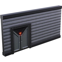 Стальная стена с дверью сбоку