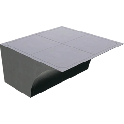 Бетонная четверть трубы с покрытием (перевёрнутая)