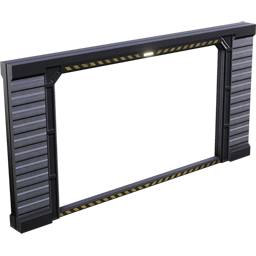 Стальная стена с проёмом для ворот