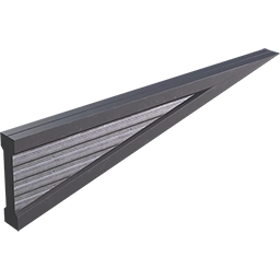 Перевёрнутая стальная стена пандуса 2 м