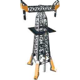 Опора ЛЭП с платформой